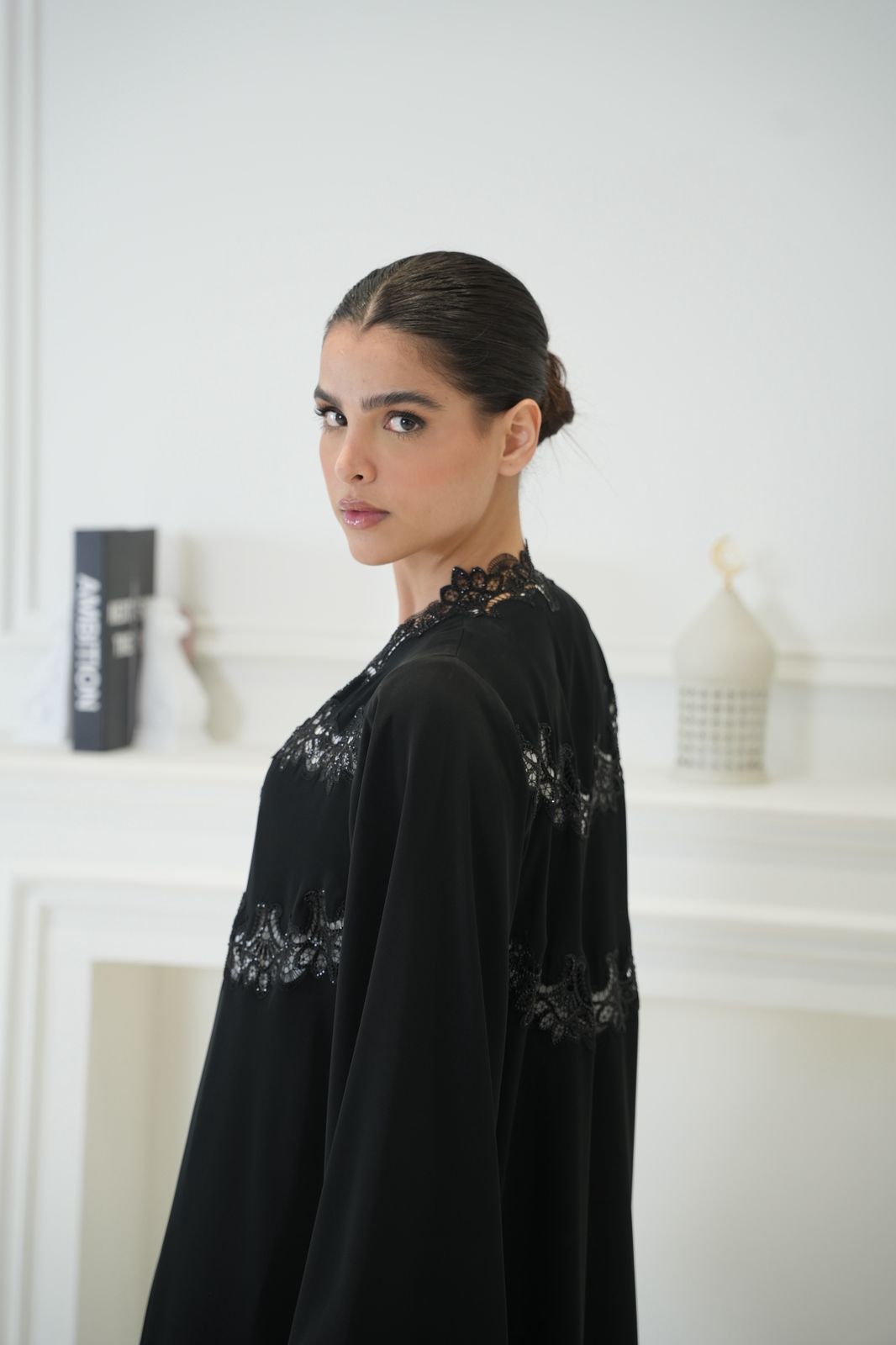 Black Nada Lace Abaya Dar Al Mutahajiba