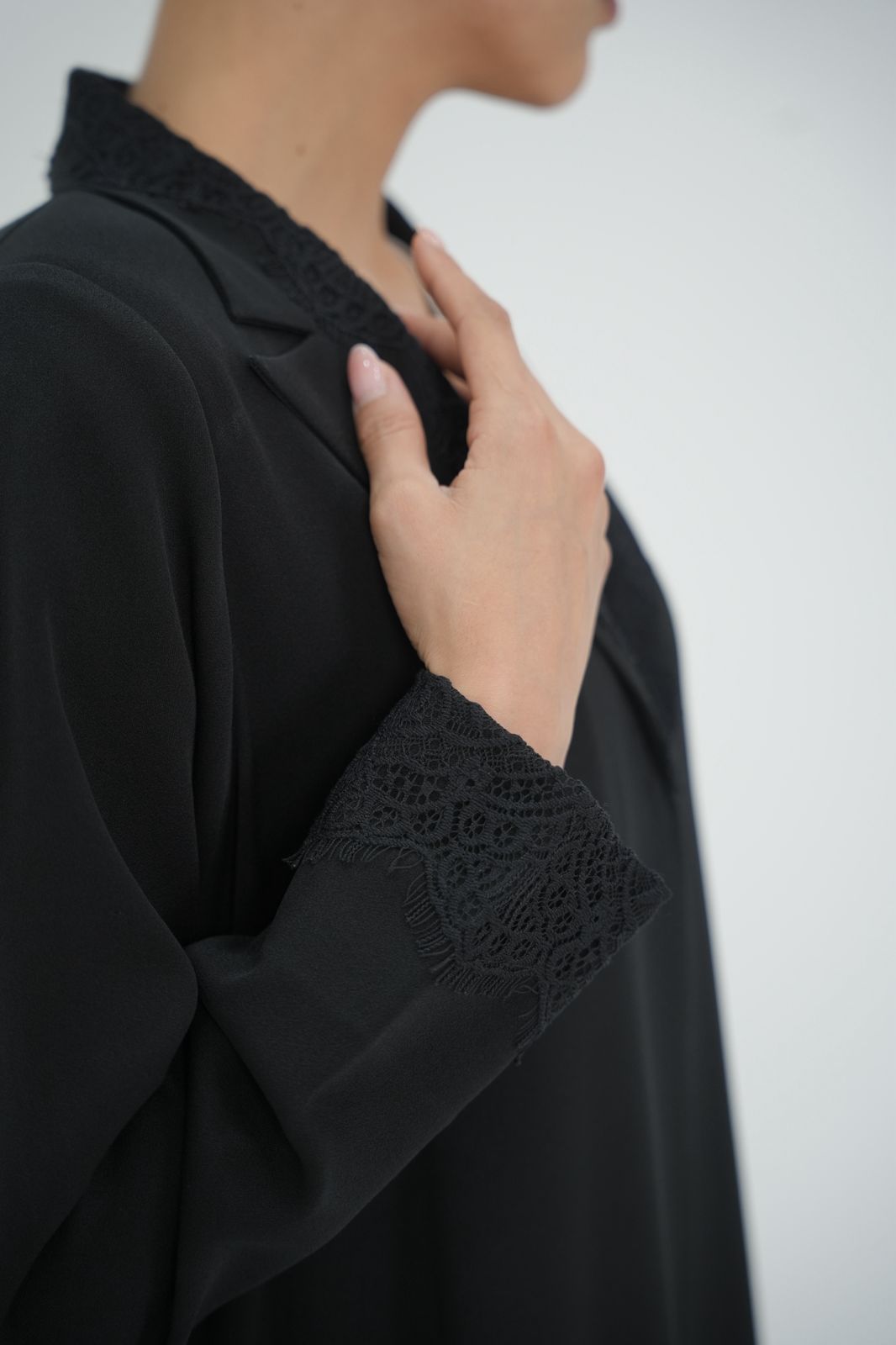 Blazer Style Crepe Abaya Dar Al Mutahajiba