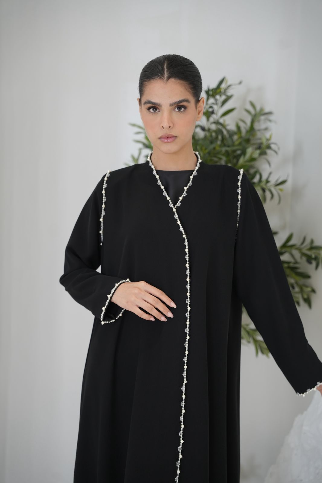 Black Pearl & Crystal abaya Dar Al Mutahajiba