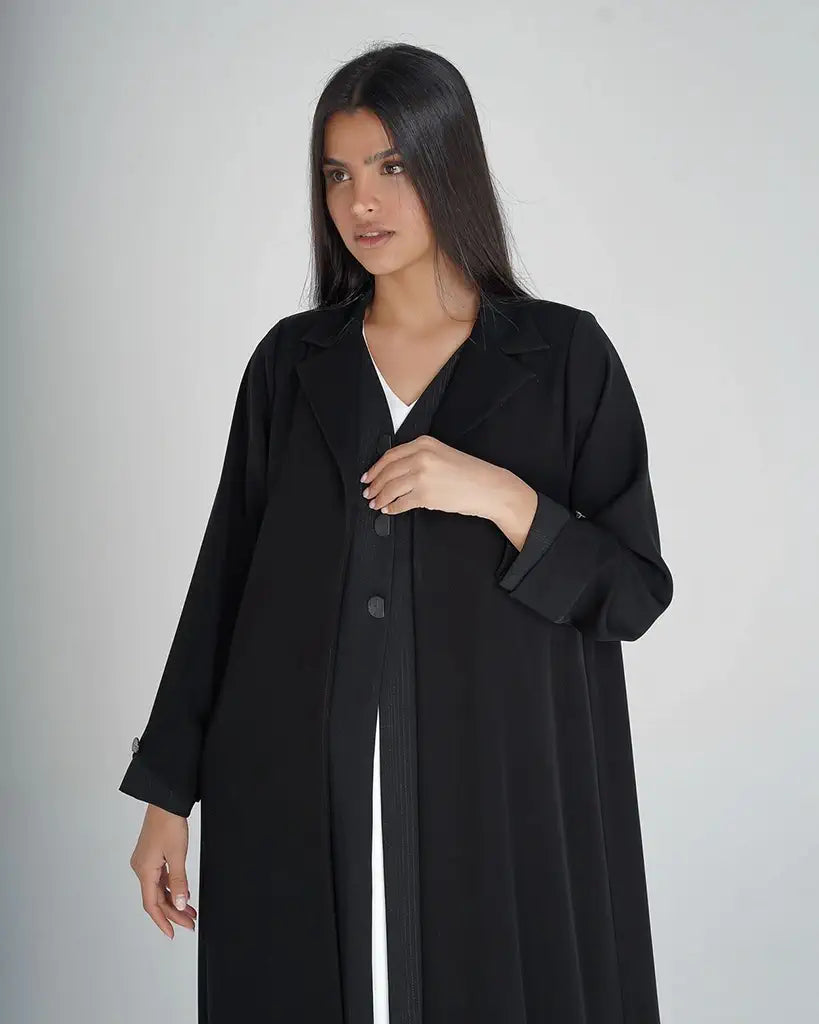 Simple Black Abaya Dar Al Mutahajiba