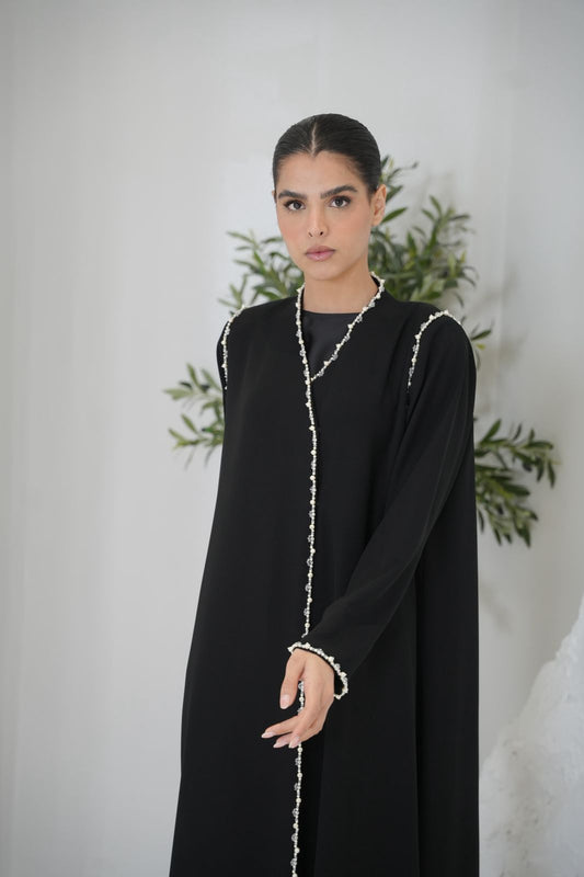 Black Pearl & Crystal abaya Dar Al Mutahajiba