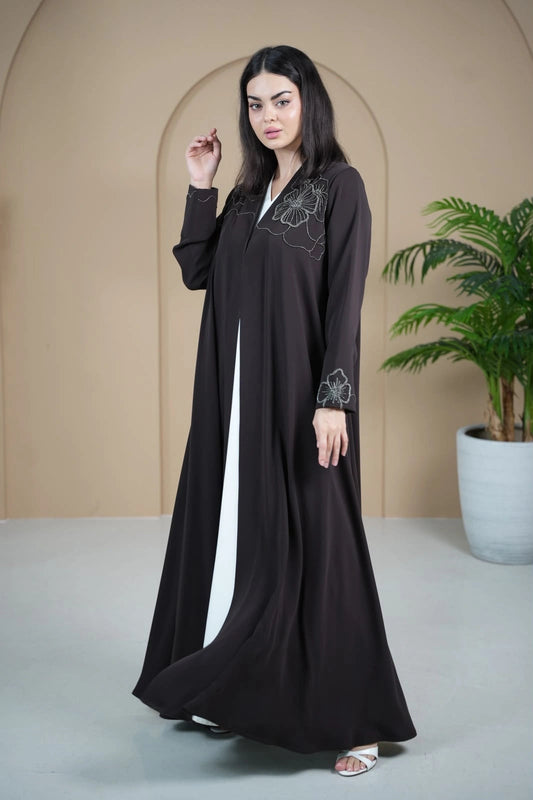 Crepe Handwork Abaya Dar Al Mutahajiba