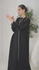Black pearl & crystal abaya